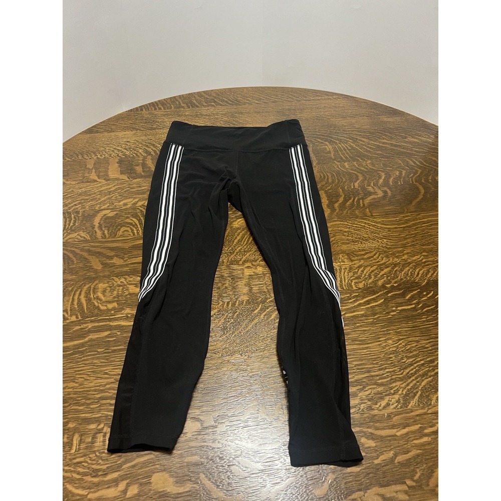 Athleta Salutation 7/8 M Tight High Rise Side Stripe Mesh Leggings 210047